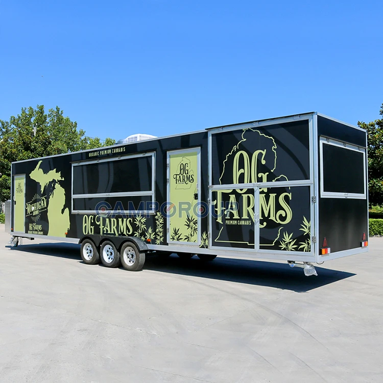 CAMPTRL Custom Food Trailer Pizza Food Truck Cart With Full Kitchen Equipment Mobile Coffee Shop Bbq Container Restaurant