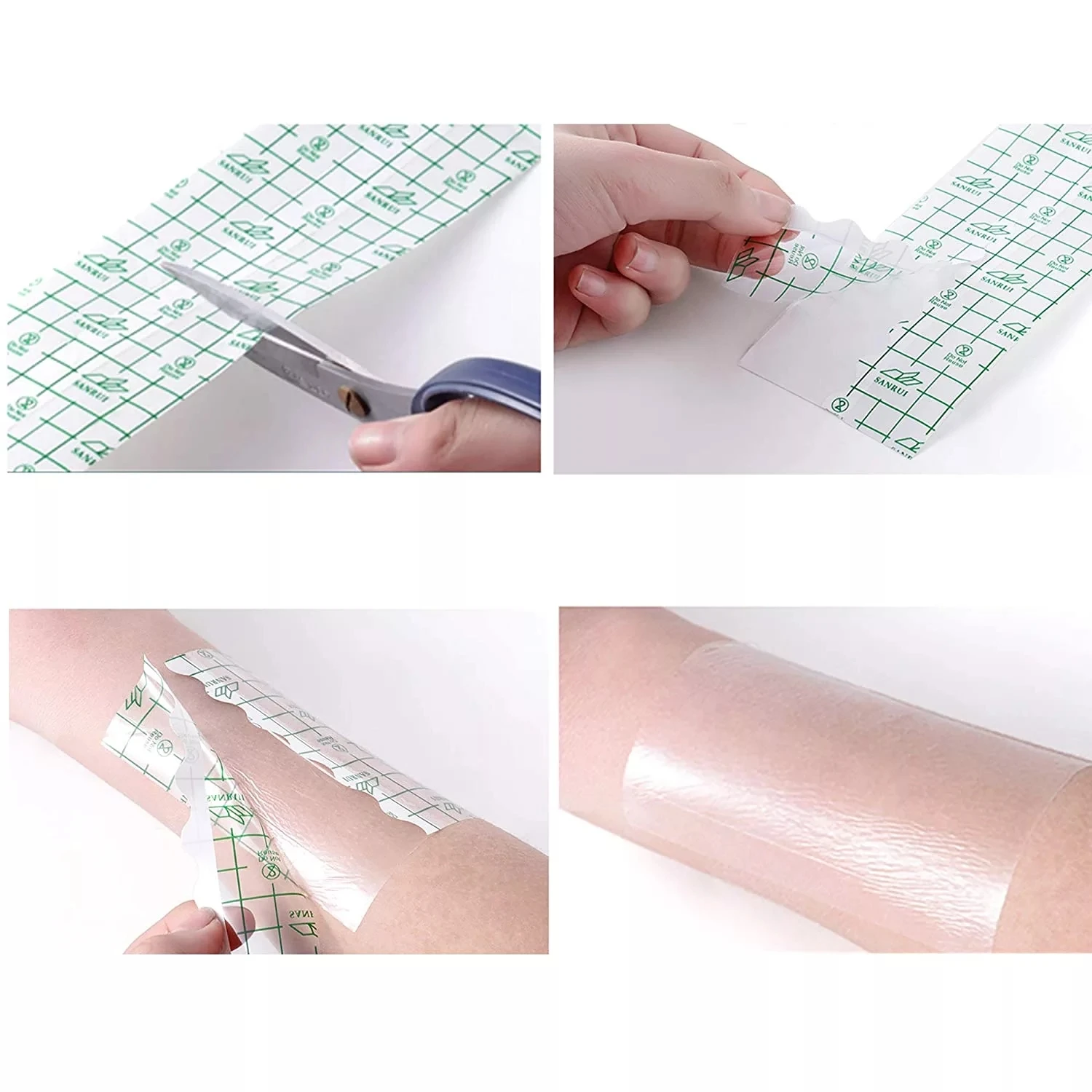 Hipoallergenic Adhesive Transparent Film Fixed Dressing Tape Tattooing 10cm X 2m