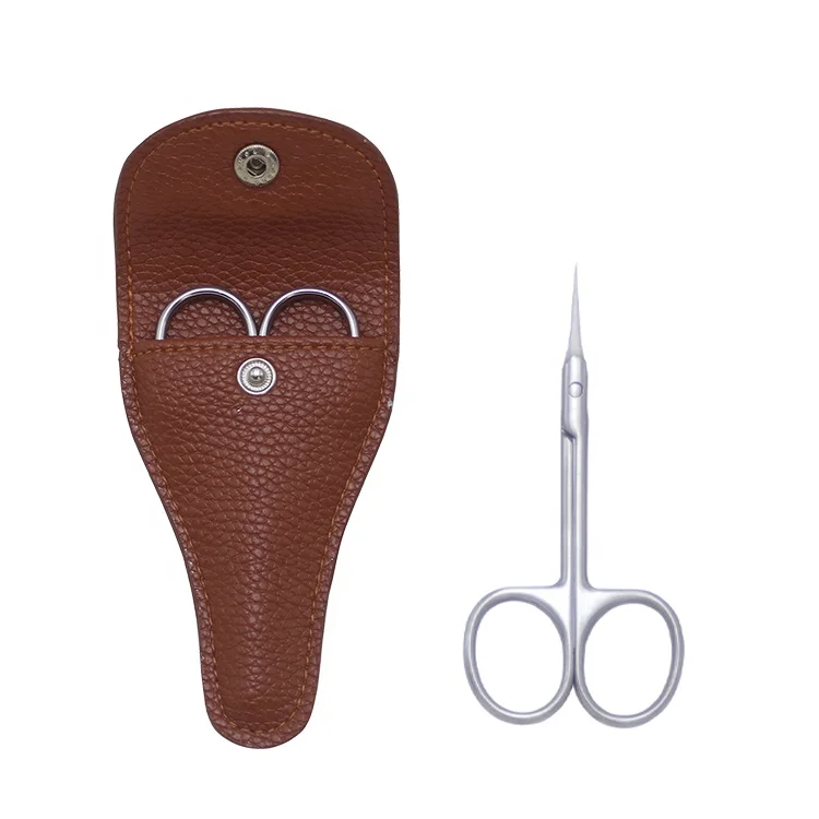 Professional high quality pole point head sharp manicure scissors for cuticle trimming