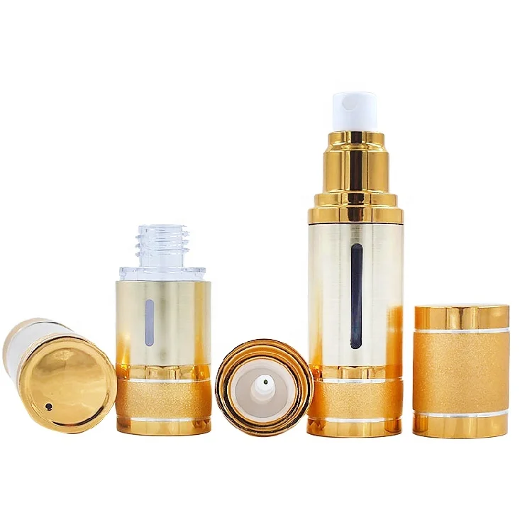 
fashionable 100ml wire-drawing plastic airless bottle aluminum spray bottle 