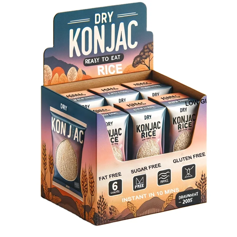 Diet Friendly Dry Konjac Rice with Sugar Free Low Calorie High Nutrient