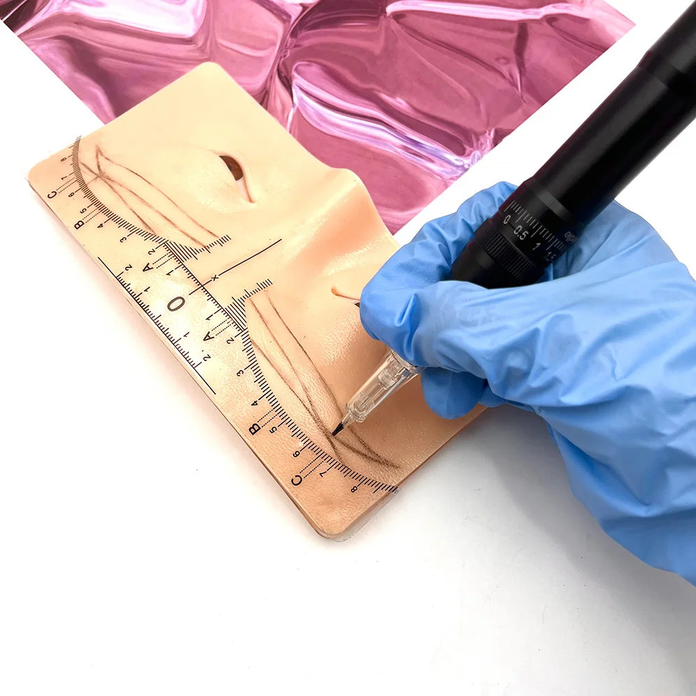 Permanent Makeup Reusable 5D Face Practice Pad Eyebrow Eyeshadow Eye Makeup Practice Board for Cosmetic Microblading Training