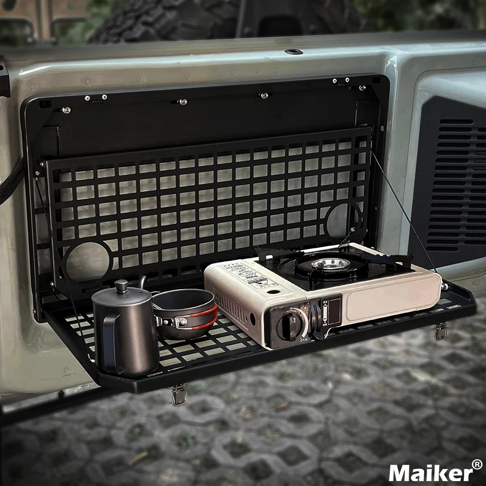 Maiker Double Tailgate Table For Ford Bronco Manufacture Accessories 4x4 Offroad Rear Door Frame Table For Bronco
