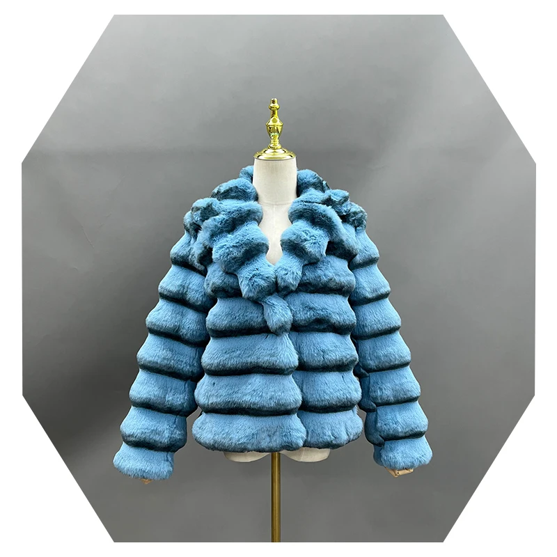 Janefur Winter Luxury Chinchilla Fur Coat Big Turn Down Collar Fake Fur Jacket With Wholesale Price