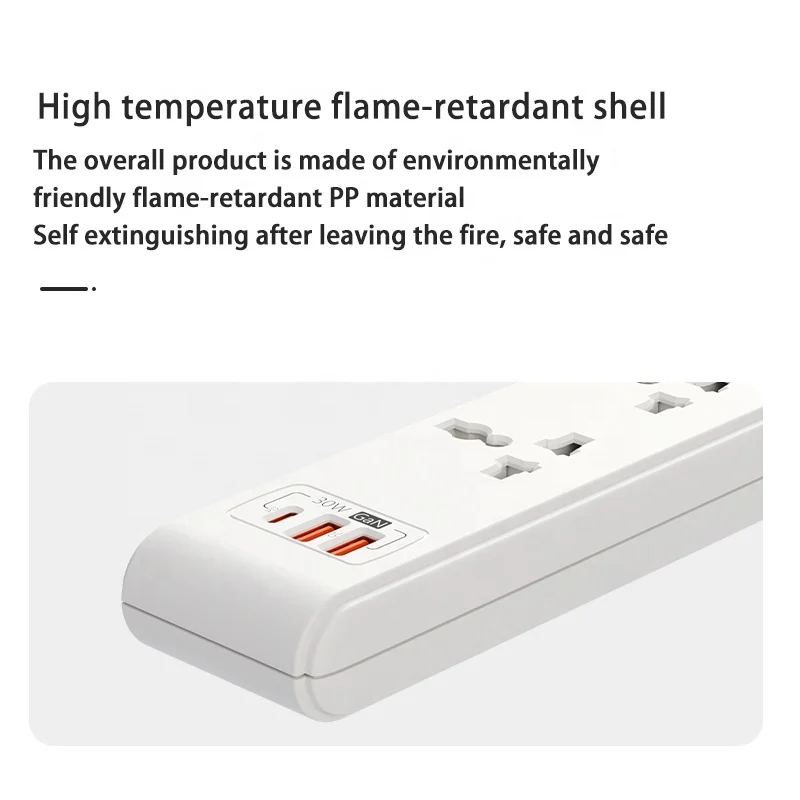 Universal international Power Strip 5 port socket with 2A 1C Power Socket  UK US AU EU Plug Socket extension lead