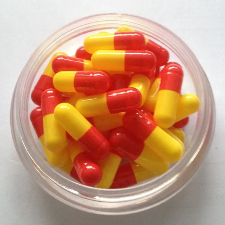 Customize Printed Size 00 0 1 2 3 4# Clear White Black Blue Green And Yellow Empty Gelatin Capsule