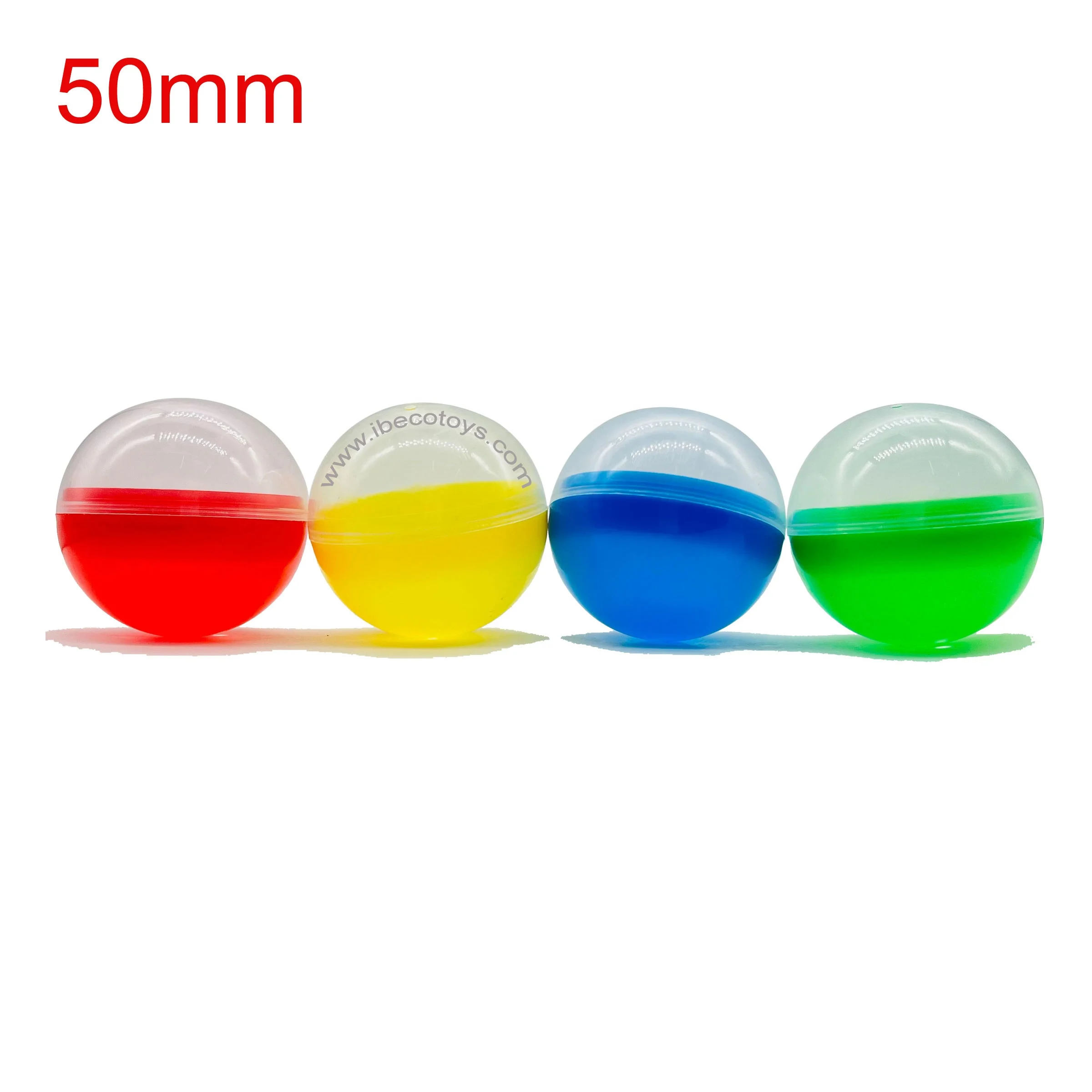 65mm Empty Plastic Toy Capsules for Vending Machine and Snack Candy