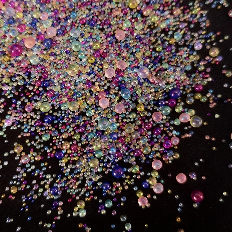 450g Micro Caviar Strass Glass Nail Beads Art 3D Decorations Micro Nail Caviar Pixie Crystals for Nails DIY