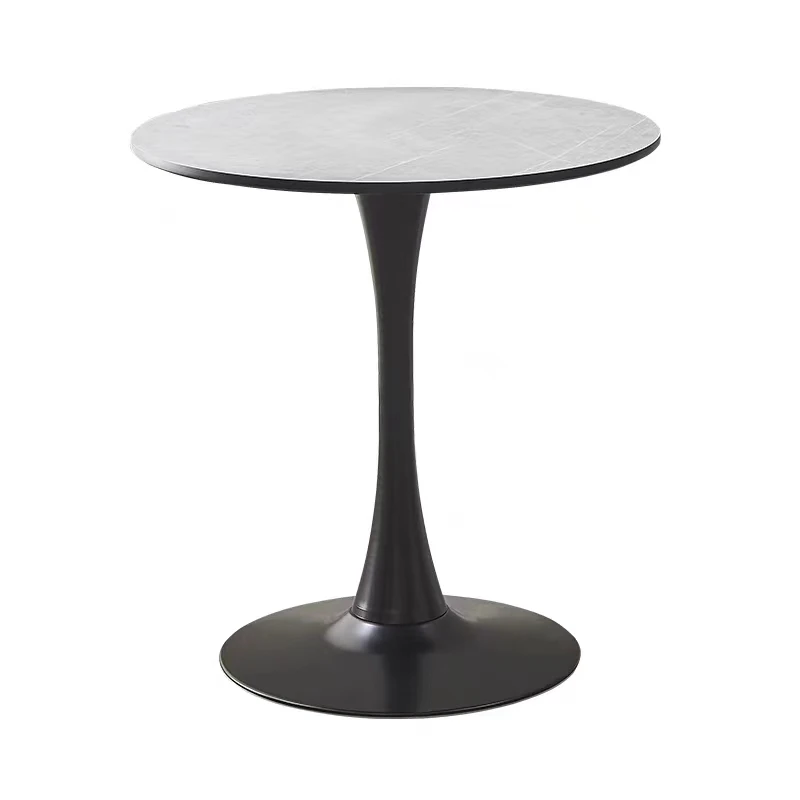 Chinese manufacturing MDF top coffee conference dining table white black metal leg restaurant bar table living room table