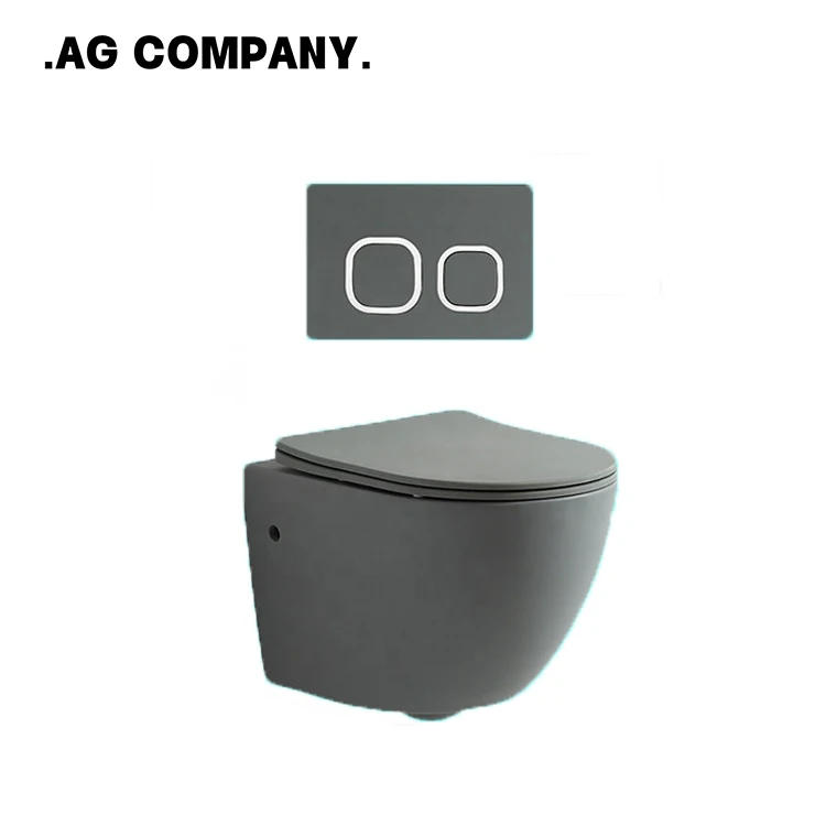 AG Vietnam Vim Ceramic Cleaning Smart S-trap Round Wall Hung Clean Vagina Toilet with Bidet White Cover  Hidden Cam Male