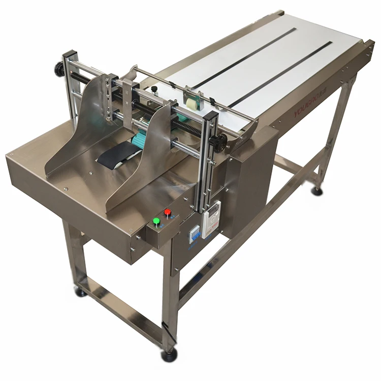 Automatic friction paging cheaper date code printer feeder machine with conveyor green belt