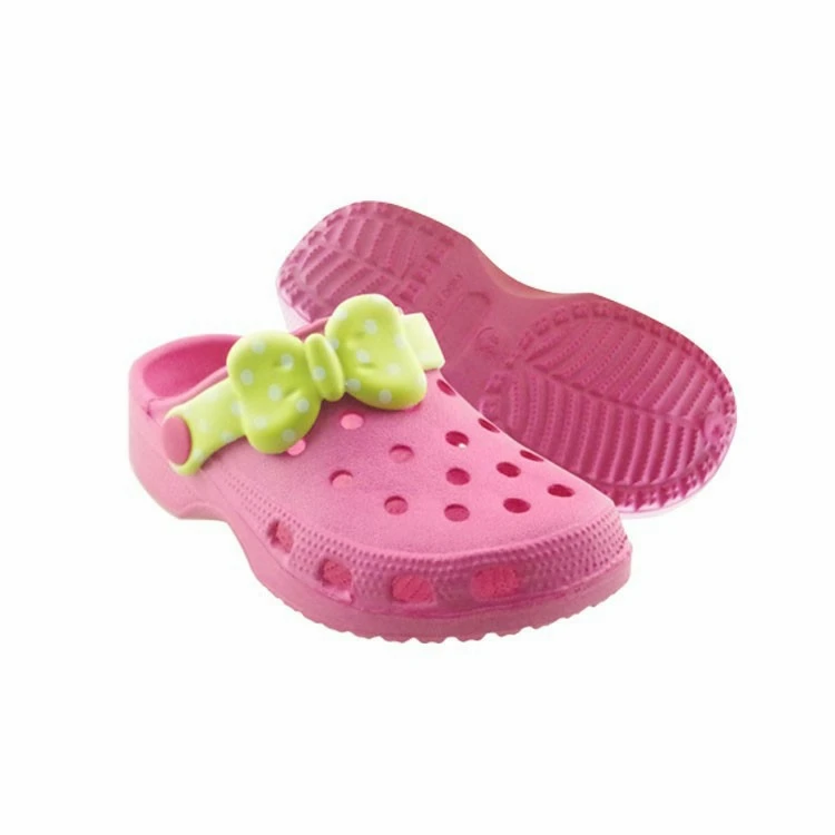 
girls fashion bow-knot full size solid color basic women platform sandal eva clogs shoes 