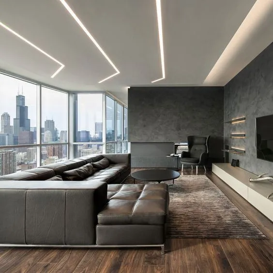 SDW12040A Opal Diffuser Aluminum Profile Surface and Recessed LED Ceiling Light 120x40mm