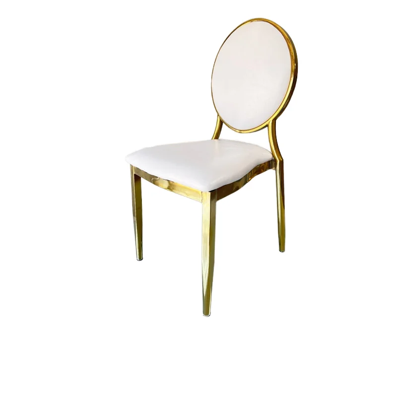Luxury Nordic  wedding White Bride Groom Wedding Event  Restaurant Italian design Leather metal legs Living Room outdoor Chair