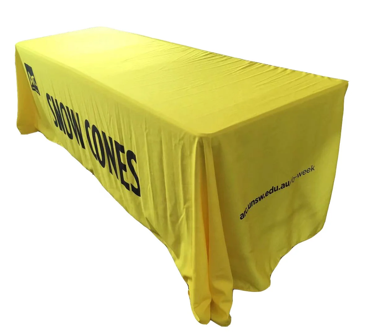 Trade Show Promotion Table Cover Custom Design Fabric Printed Table Cloth  Open Back Table Throw