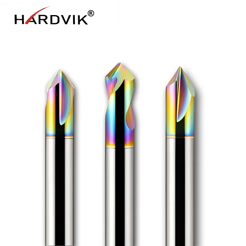 HARDVIK CNC Cutting Tools Milling Cutter End Mill Chamfering Knife Fixed Point Drill for Aluminum