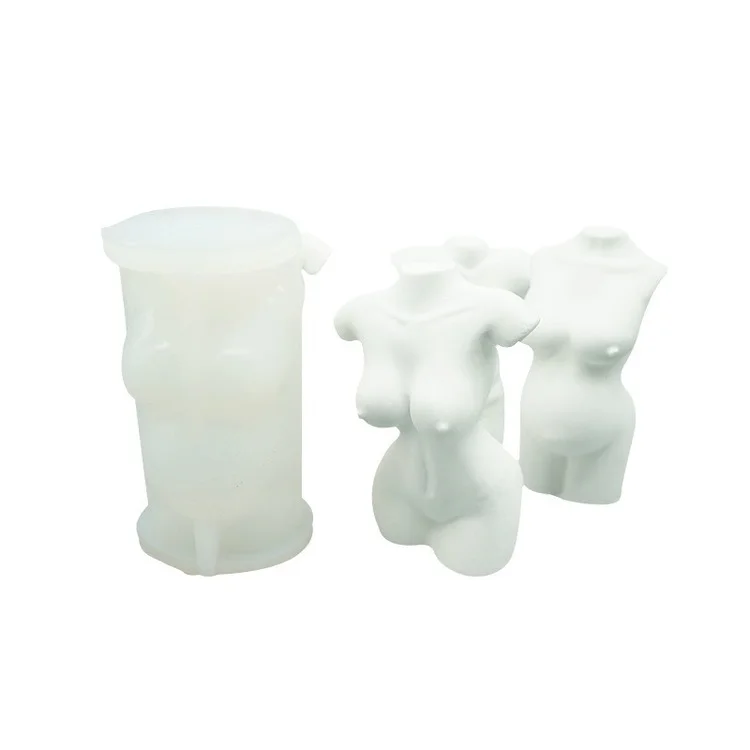 
2021 Female Body DIY Candle Male Female Figure Aromatherapy Plaster Mold Human Body Silicone Mold 