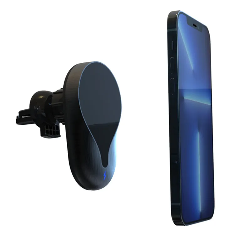 Wholesale Price Auto 15w Magnetic Car Smart Magnet Phone Holder Wireless Charger Mobile Charging OEM Qi Charger TYPE-C 10mm(max)