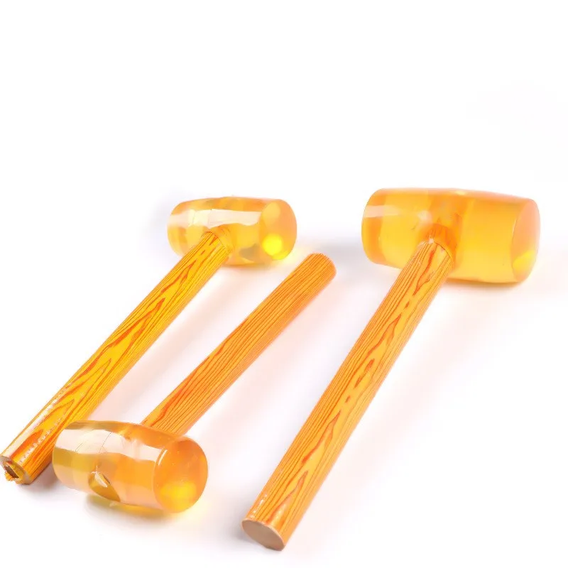 wooden handle transparent rubber mallet hammer