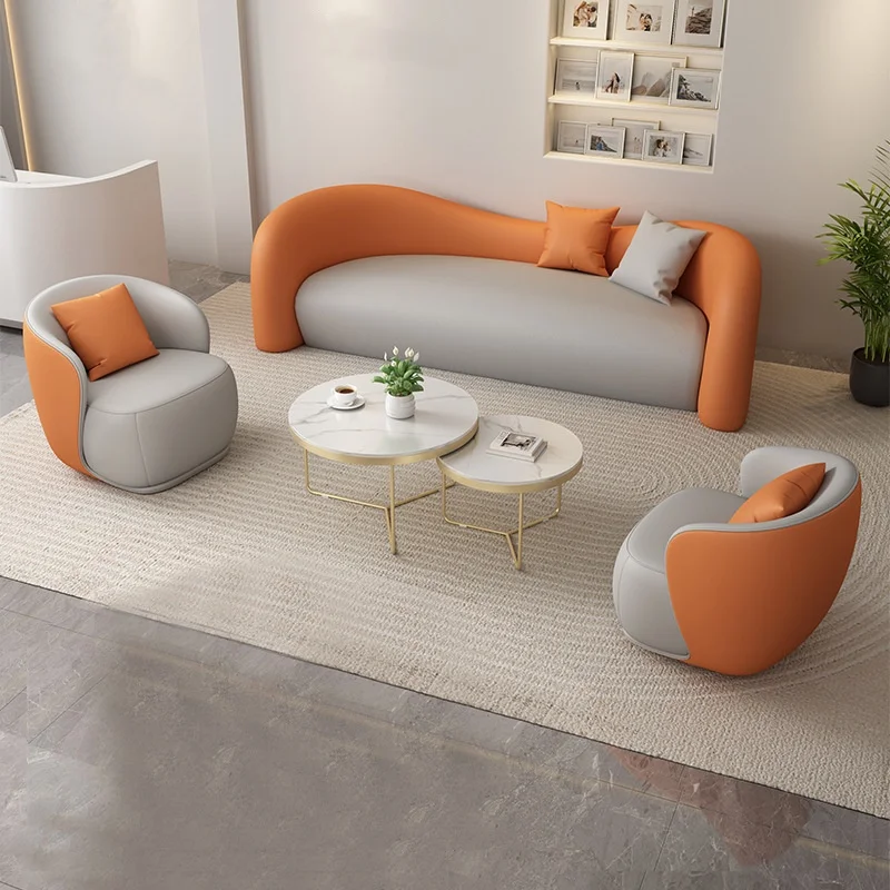 Wholesale Living Room Furniture Remote MIcrofiber Fabric  Modern Beauty Salon Sofa Couch Tatami Sleeper Fabric Sofa For Shop