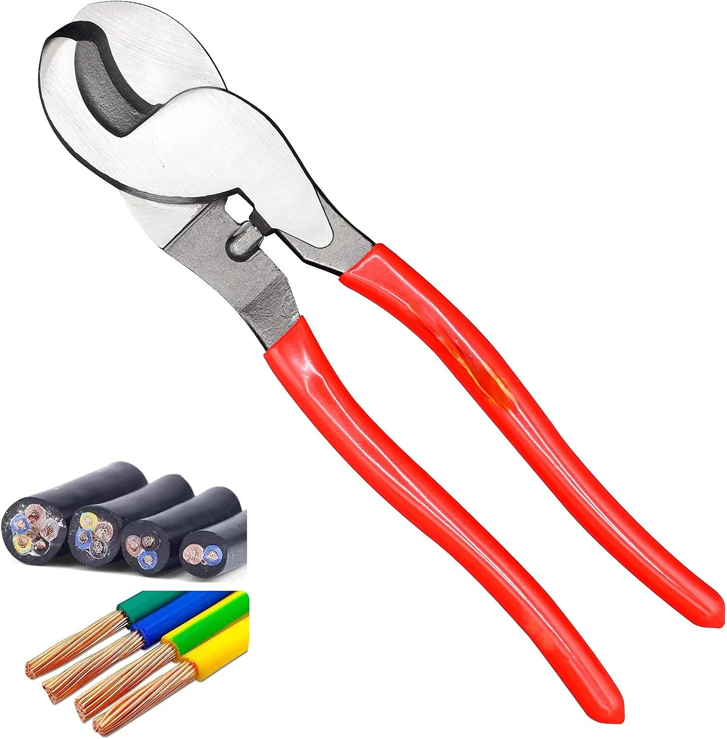 10 inches Cable Cutter,Heavy Duty Cable Cutting, High Leverage Cutter for Aluminum, Copper, Wire, Communications Cable