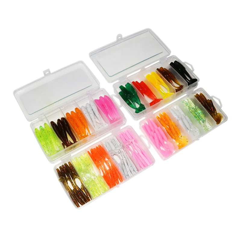 Sportpro Fishing Soft Lure Kit T shaped tail Senko Worm Japanese Soft Bait Soft Fishing Lures Kit