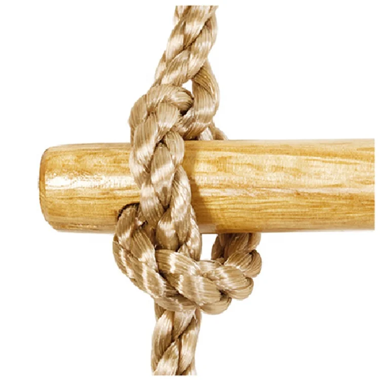 Children outdoor Wooden Climbing Rope ladder with 5 rungs