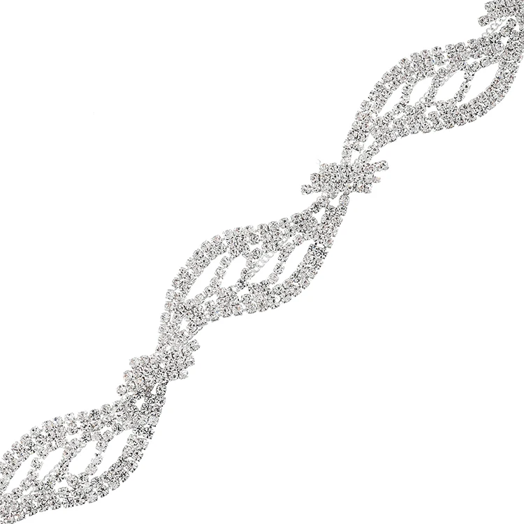 Attractive fashion wholesale rhinestone chain silver chain bracelet