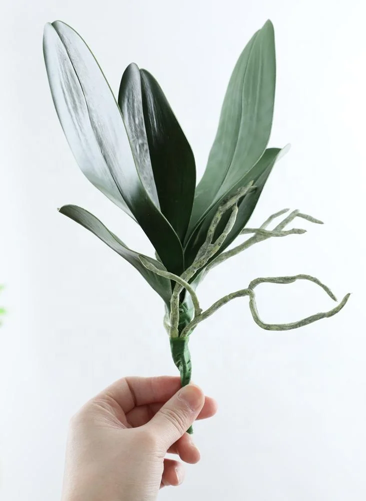 Factory hot sale decoration artificial butterfly flower plant wholesale orchid leaves