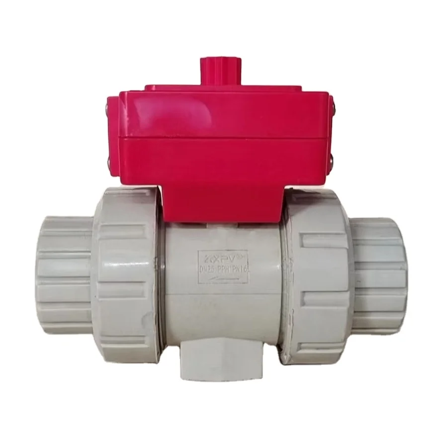 DN20 2 Way UPVC PVC True Union Plastic Ball Valve UPVC Double Union Ball Valve