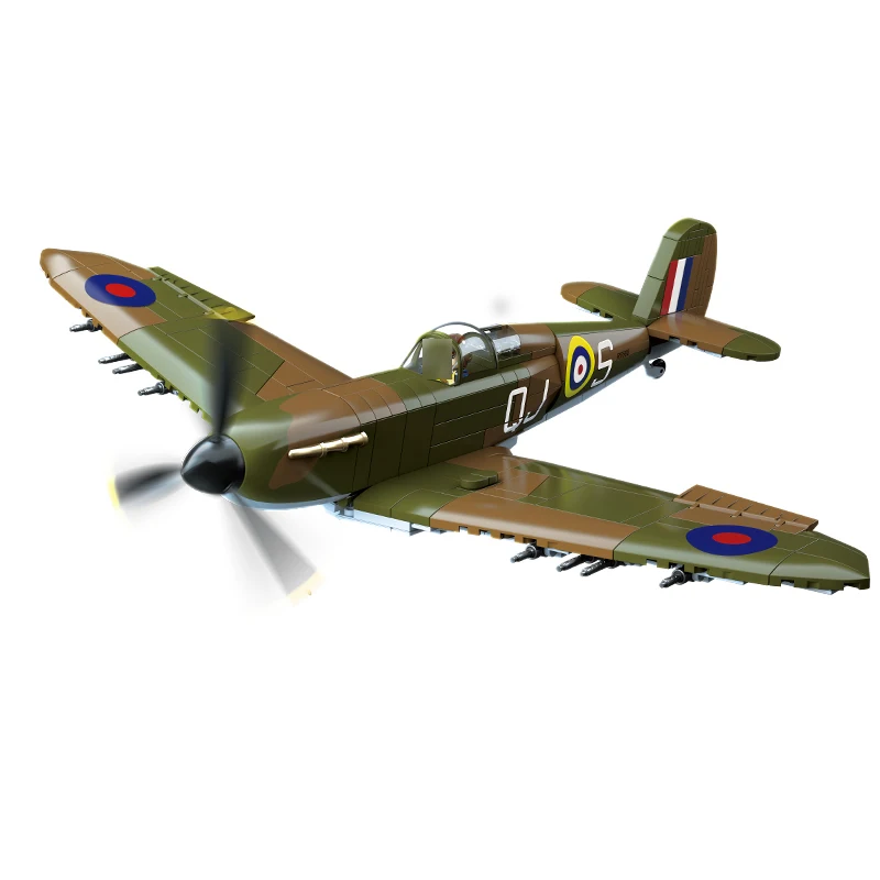 Air Force WW2 Toy Vehicles Army Battle Kid Build Block Soldier Figure Spitfire Fighter Plane Jet DIY Educational Toys Plastic