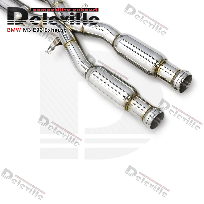Deleville Racing Car Exhaust System Equal length mid pipe  For BMW M3 E92 V8 4.0L 2008-2013 304 Stainless Steel Exhaust Pipes
