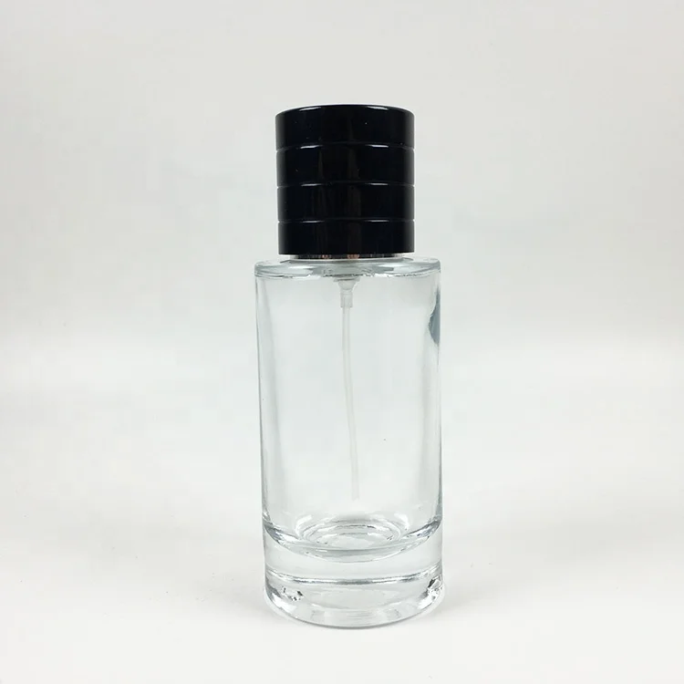 50ml perfume bottle charm classic cylinder glitter luxury spray moroccan perfume bottle clear weight cosmetics with magnetic cap