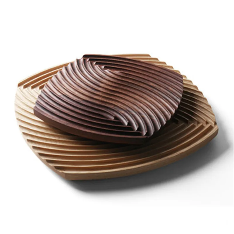 Factory customization wok stand wood bowl hugger placemats wood coaster casserole mat wooden insulation pad