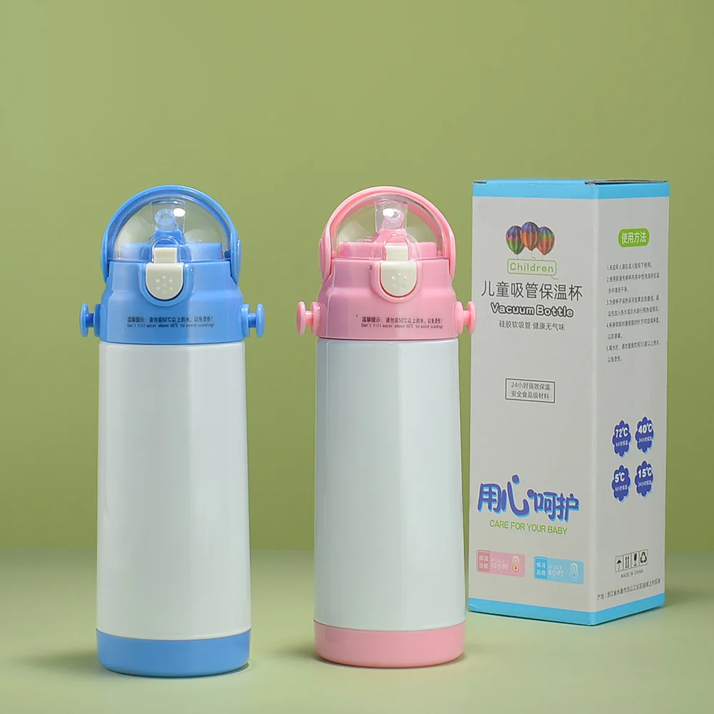 Newly Designed 650Ml 700Ml Penguin Cup Large Walled Stainless Steel Vacuum Hot And Cold Kid Water Bottle With Straw