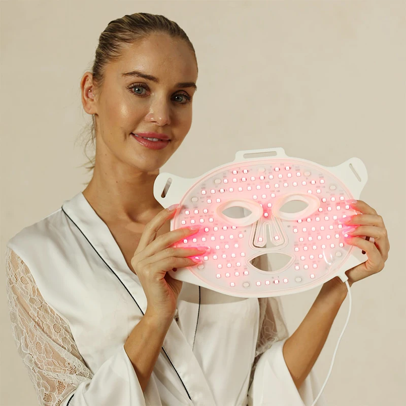 mask led red light under eye red light infrared mask 1072 nm red and blue light face mask