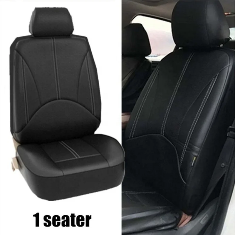 custom 2 5 seat Breathable Fashion PU custom luxury car accessories seat covers Black universal leather car seat cover Full Set