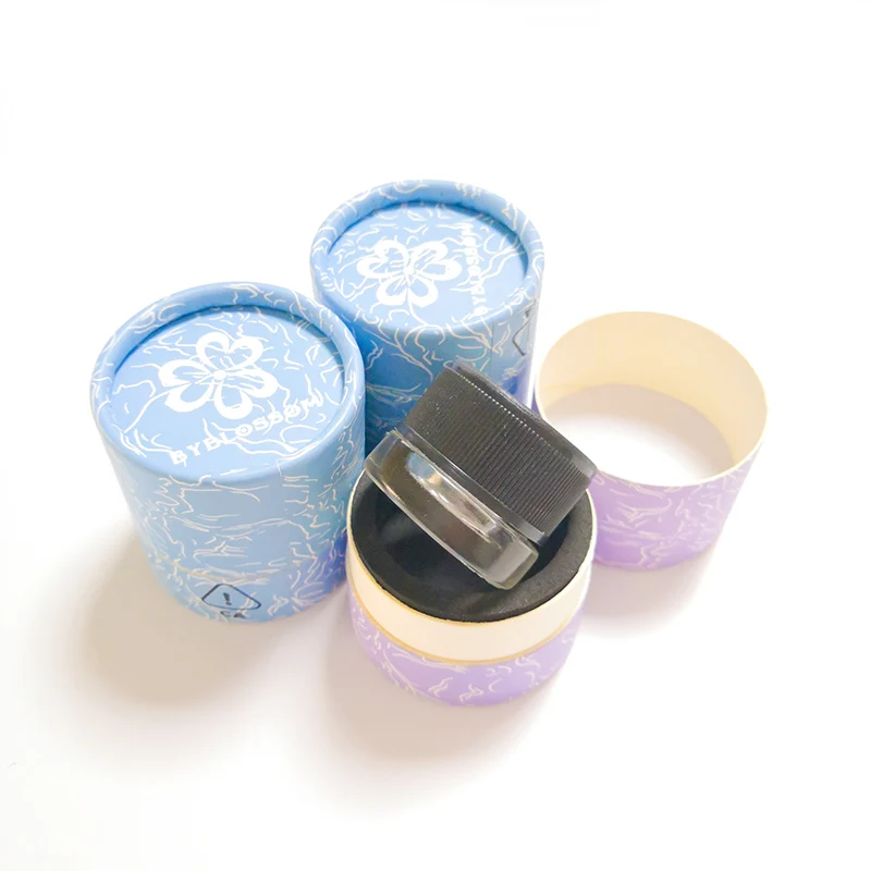 OEM child proof pre roll paper tube packaging and glass jar paper tube packaging