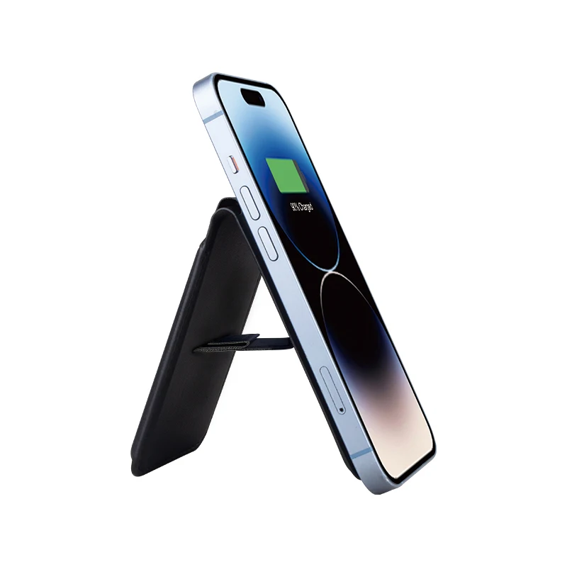 Factory Fast wireless charger PU back clip  Wholesale wireless charger magnetic bracket headphones watch wireless charger