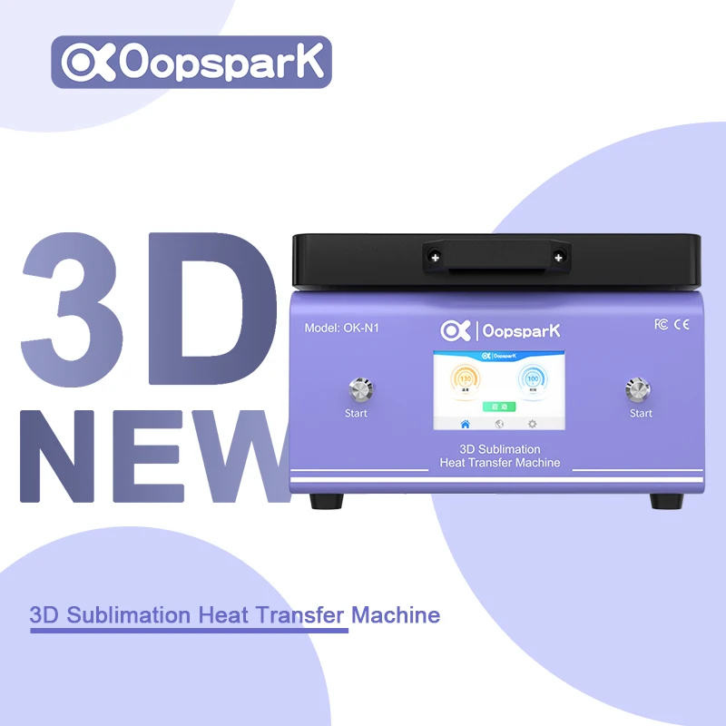 Oopspark High Quality Vacuum Heat Transfer Press Machine Sublimation 3D Heat Press Machine