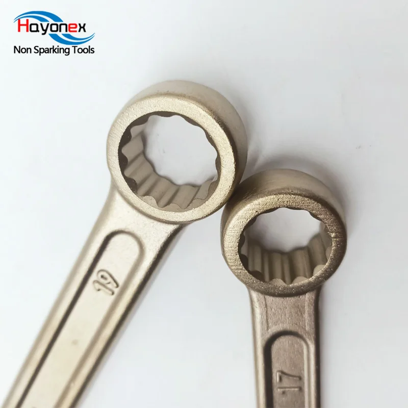 China High Quality Safety Tool Explosion proof Double Box End Wrench Aluminum Bronze Non sparking tools gisam impact wrench