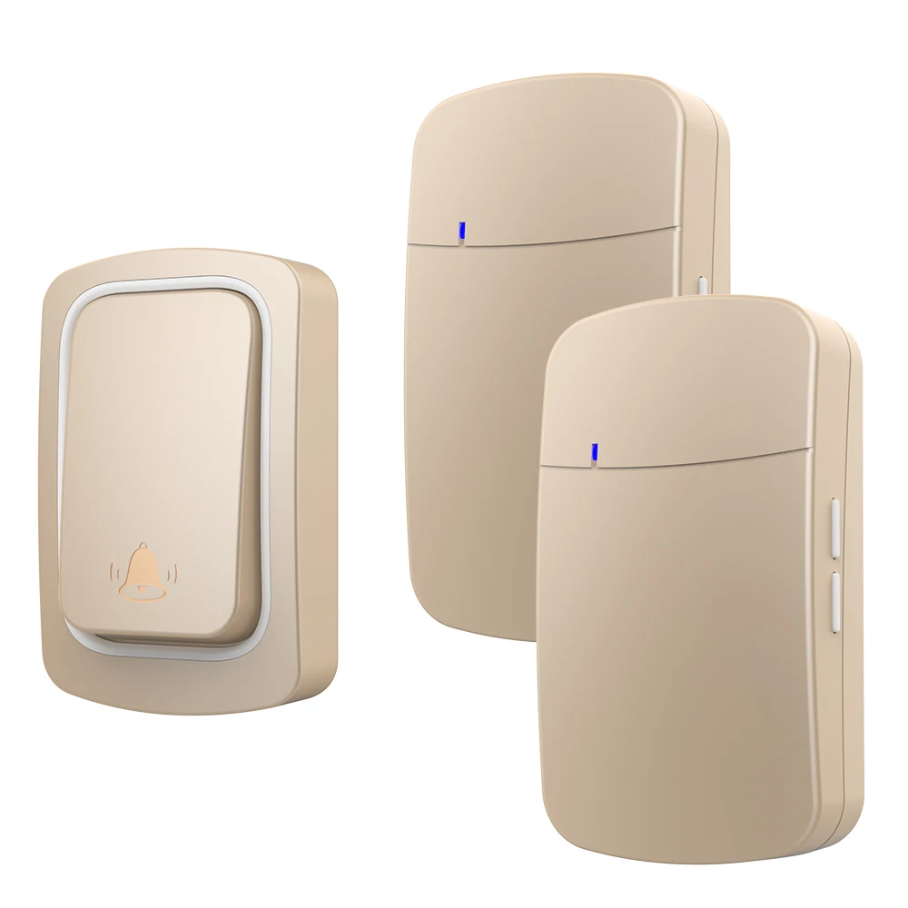 Wireless Self-generated Electricity Door Outdoor Waterproof Kinetic Energy Doorbell Ac100v~ 230v Plug In Smart Chime Door Bell