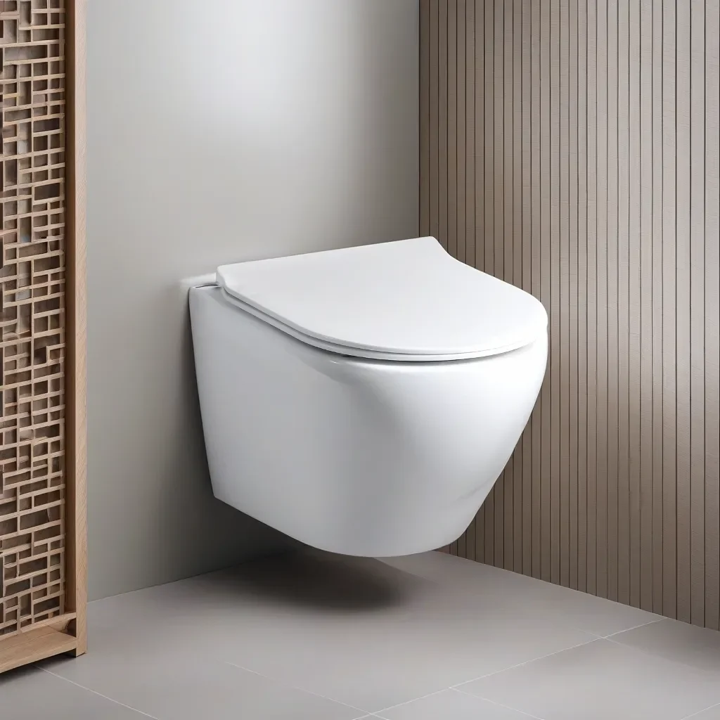 New design toilet bowl rimless wall hanging toilet porcelain toilet with cistern wall hang bidet