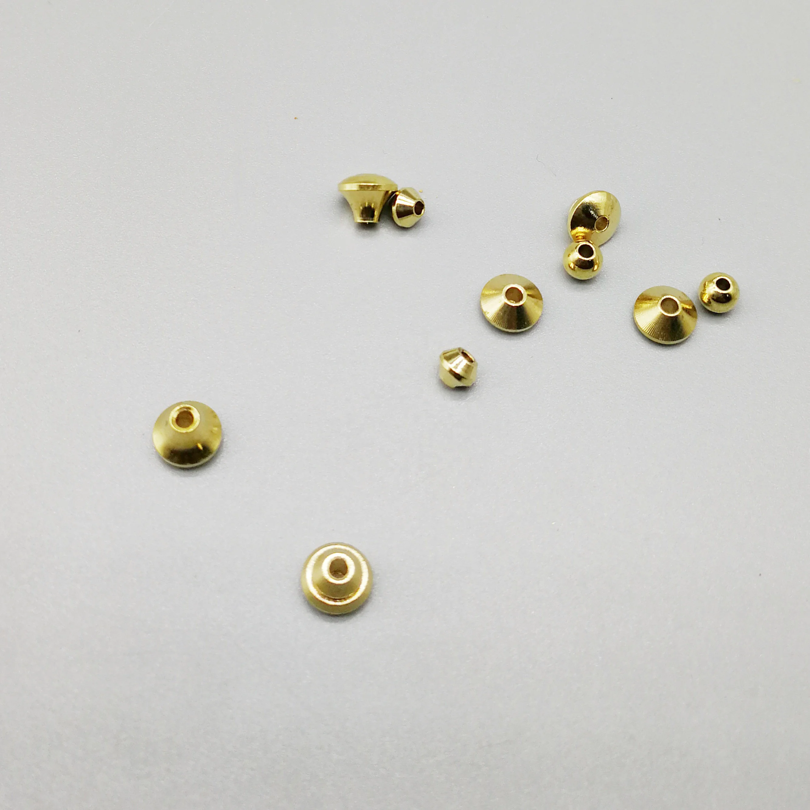 Custom  5mm/6mm/7mm/6.5mm/7mm Fishing Brass Metal Bead, Brass Beads Fly Tying