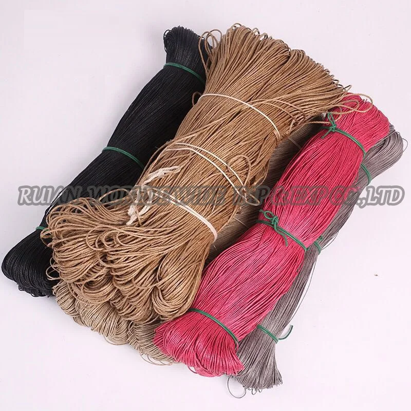 2.5mm natural waxed jute sisal yarn twisted rope twine cord string for baler craft manila bondage sisal products sale