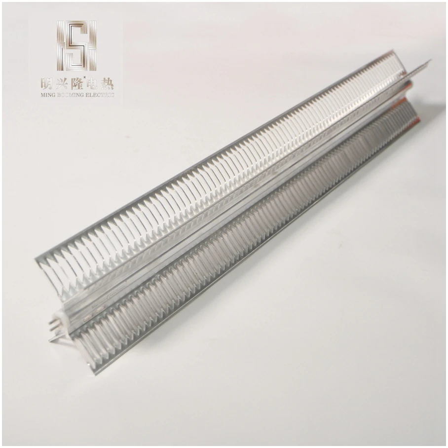 220V 2500W Aluminum Color Finned Heating Element X Shape Warmer Finned Air Heating Element