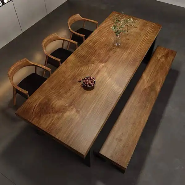 Hot Selling Factory Price Popular Customize Size Office Rustic Kitchen Furniture Wood Restaurant Dining Table