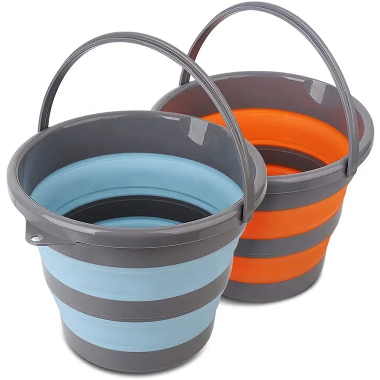 
10L Collapsible Fishing Tub Portable Plastic Water Pail Foldable Bucket 