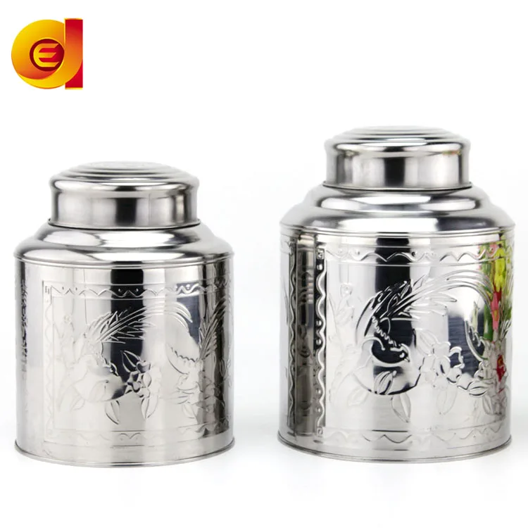 Wholesale Stainless Steel Tea Caddy Storage Canister Jar for Loose Leaf Tea Coffee