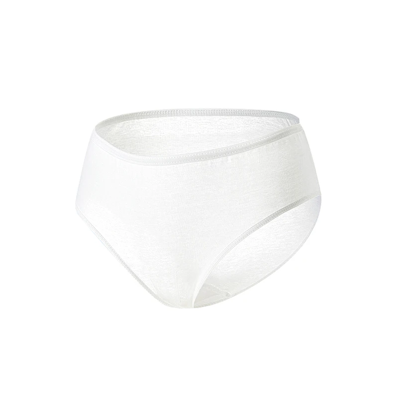 Women Disposable  White Cotton Underwear Travel Panties Disposable Underwear Disposable Breathable Briefs for Women Girls